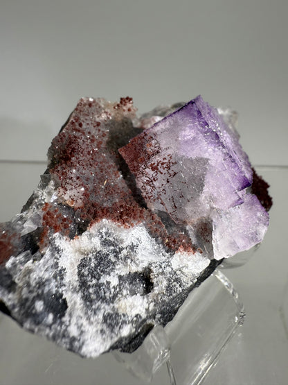Purple Fluorite Cubes Specimen. Rare El Filo Mexican Fluorite Specimen. Gorgeous Collectible Display Crystal
