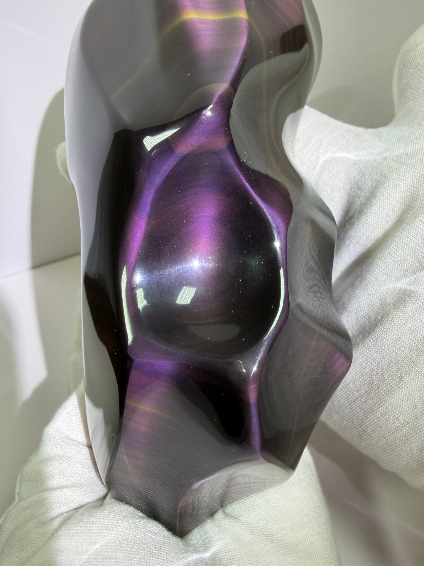 Rainbow Obsidian Freeform. Gorgeous One Of A Kind Display Crystal. Very High Quality Crystal.