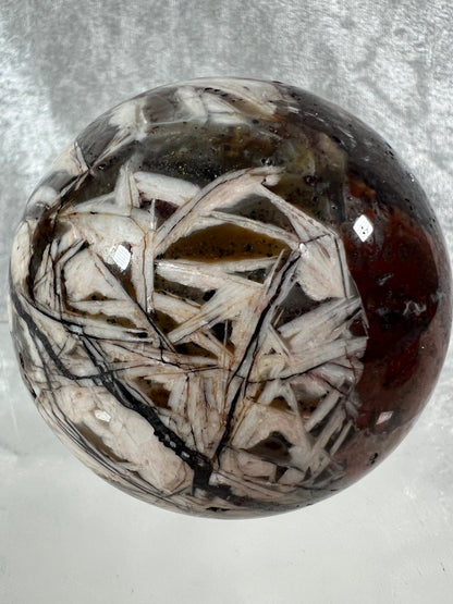 Mexican Crazy Lace Agate Sphere. 73mm. Very Rare Colors And Gorgeous Patterns.