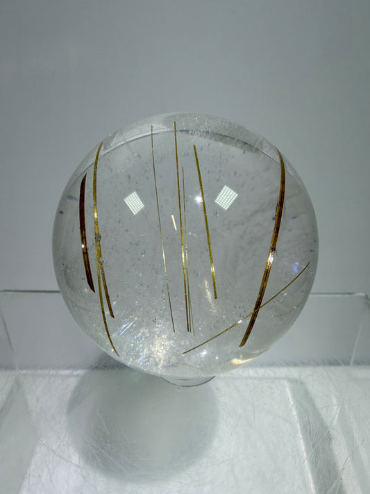 Rutile Quartz Sphere. 55mm. High Quality Golden Rutilated Quartz. Stunning Display Sphere