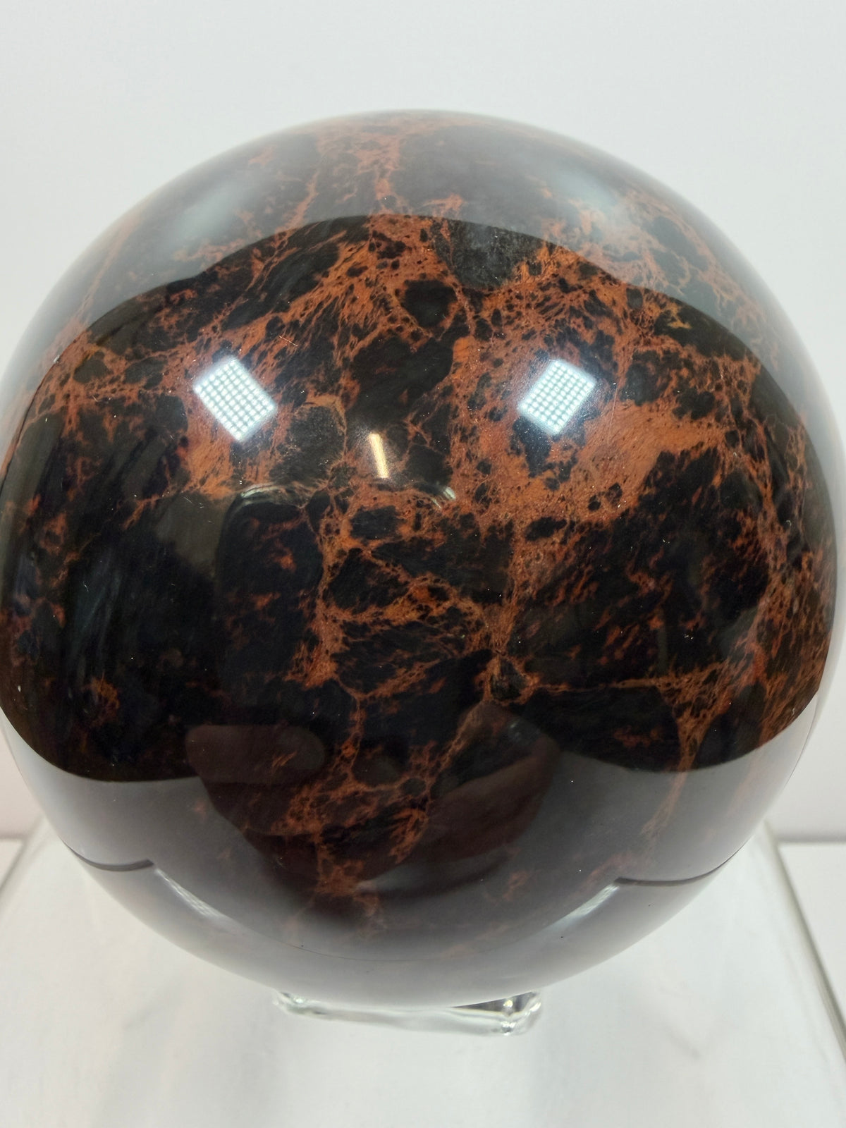 Mahogany Obsidian Sphere. 90mm. XL High Quality Crystal. Rare And Stunning Display Sphere
