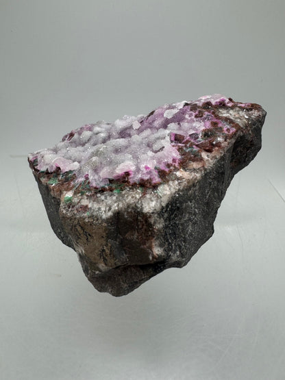 Salrose And Malachite Specimen. Rare Druzy With Gorgeous Colors And Crystals. Stunning Cobaltion Dolomite Specimen From The Congo.