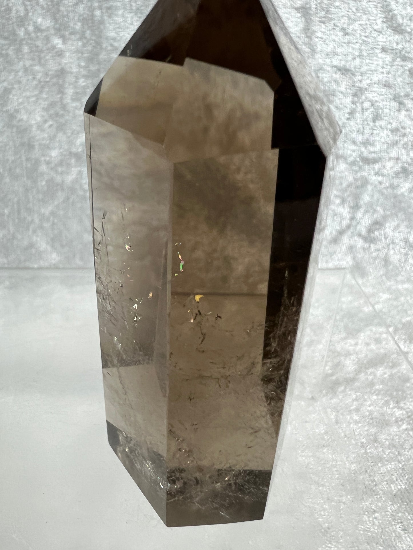 Smoky Quartz Tower. High Quality Tower From Madagascar. Beautiful Rainbows With Excellent Clarity.