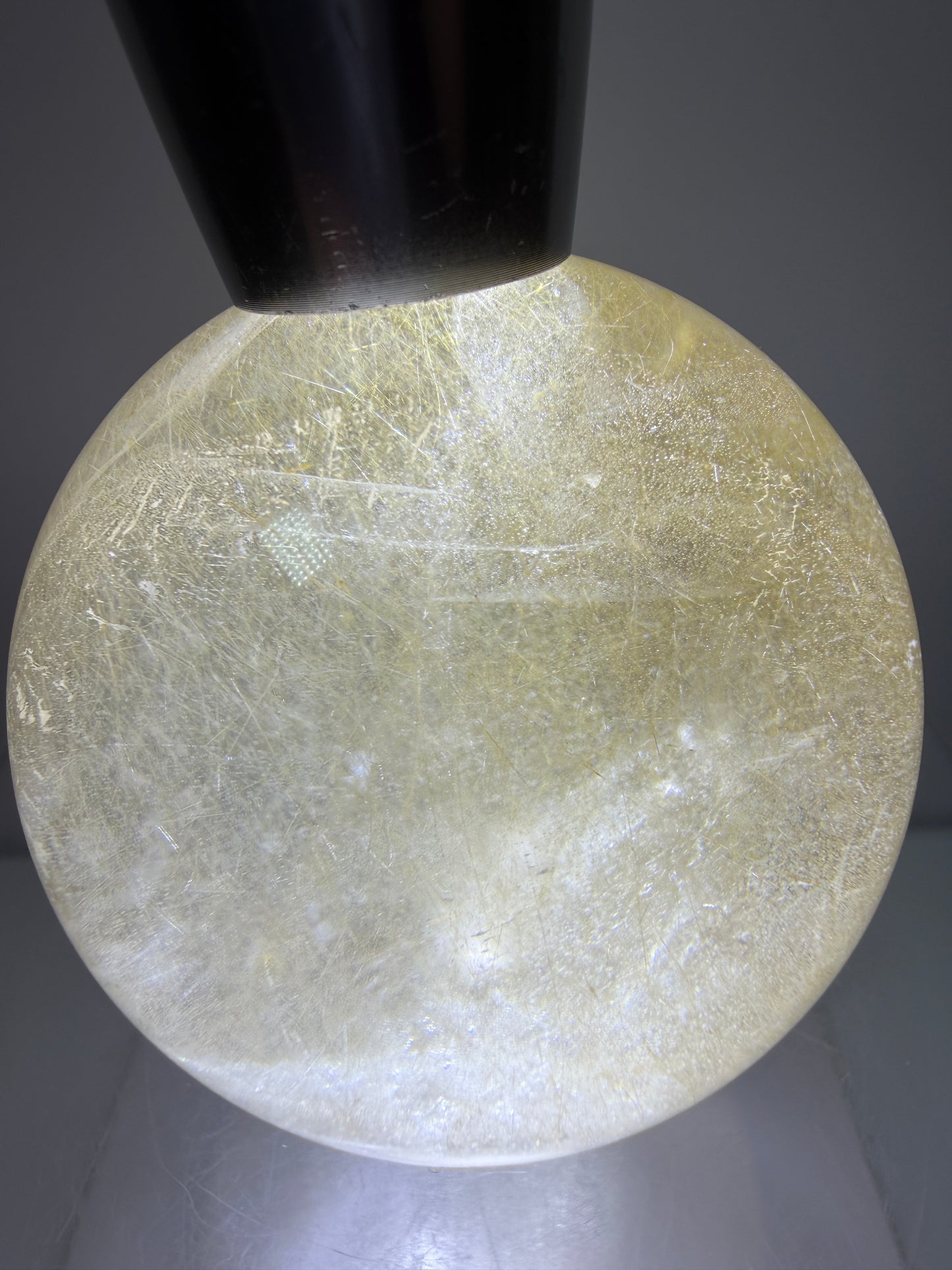 Rutile Quartz Sphere. 59mm. Stunning Fine Rutiles With Lots Of Flash. Beautiful Display Sphere.