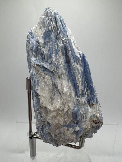 Kyanite And Quartz Mineral Specimen. Beautiful Raw Blue Kyanite Cluster.