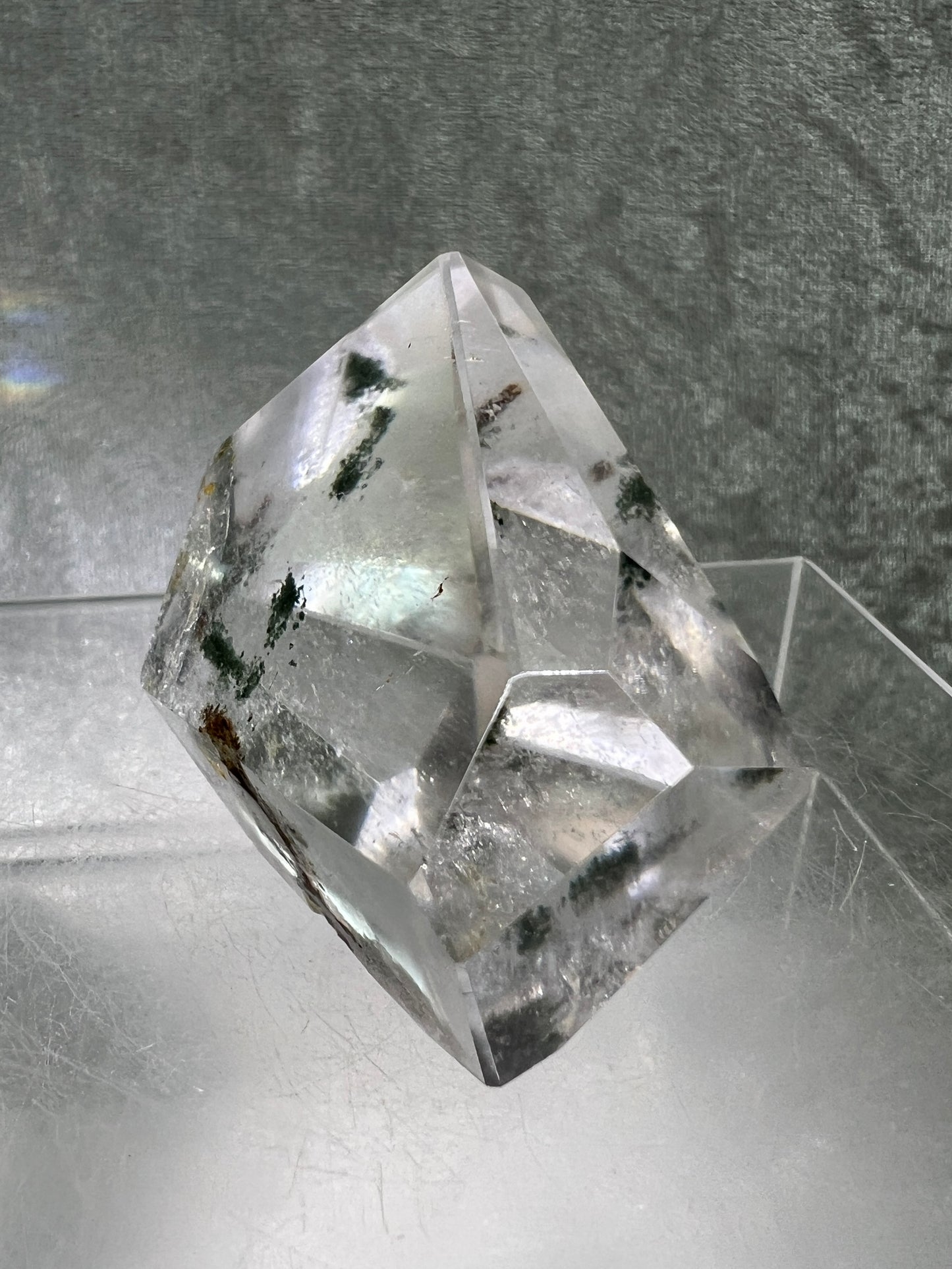 Garden Quartz Polished Freeform. High Quality Four Seasons Landscape Quartz. Gorgeous Pastel Colors. Amazing Polished Lodolite Freeform.