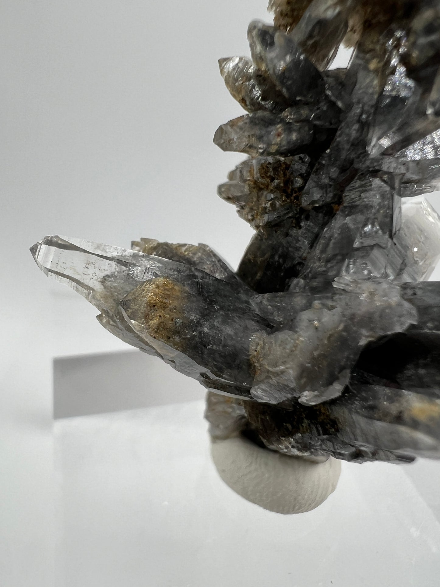 Veracruz Black Phantom Quartz Specimen. New Discovery From Mexico. Very Rare And Limited Collectors Piece. Stunning Display Crystal.