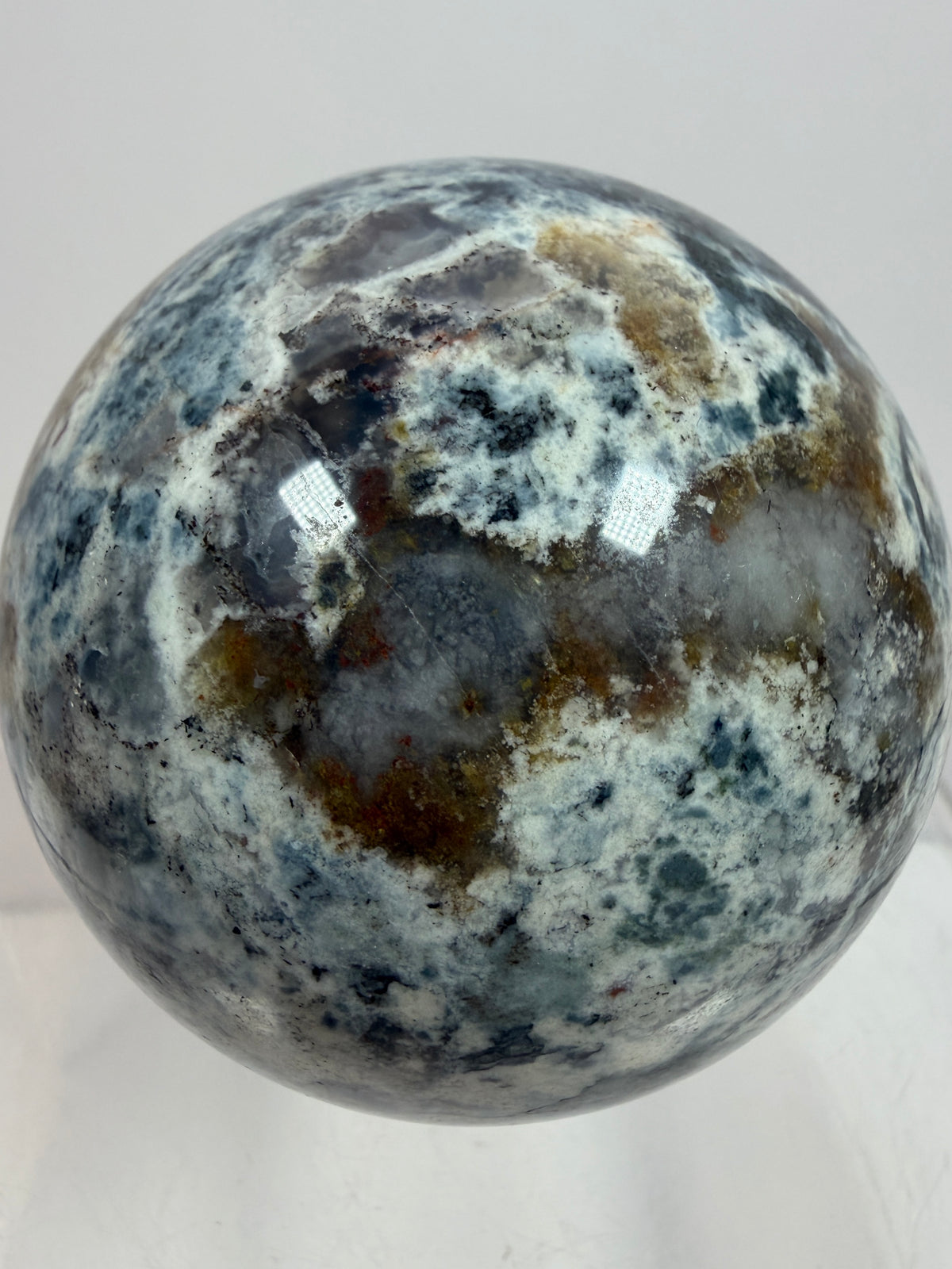 Pietersite Crystal Sphere. 66mm. Stunning Red And Blue Pietersite Crystal. High Quality Rare Display Sphere.
