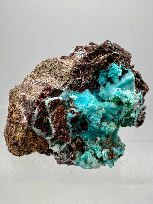 Chrysocolla And Malachite Specimen. Druzy Chrysocolla From Likasi, Congo. Gorgeous Display Crystal.