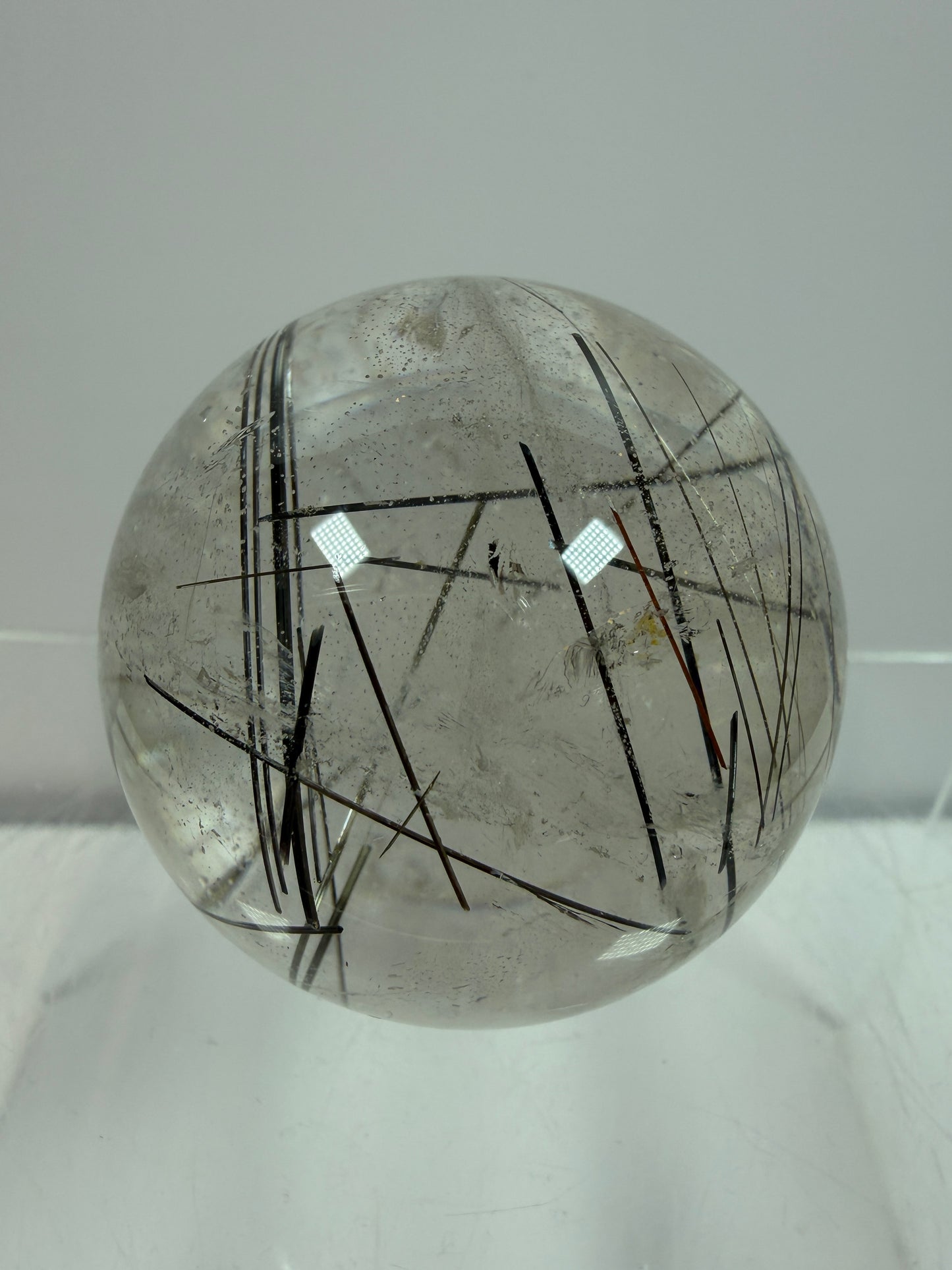 Rutile Quartz Sphere. 43mm. Amazing Combination Of Gold, Copper, And Black Rutilated Quartz. Very Rare Display Sphere
