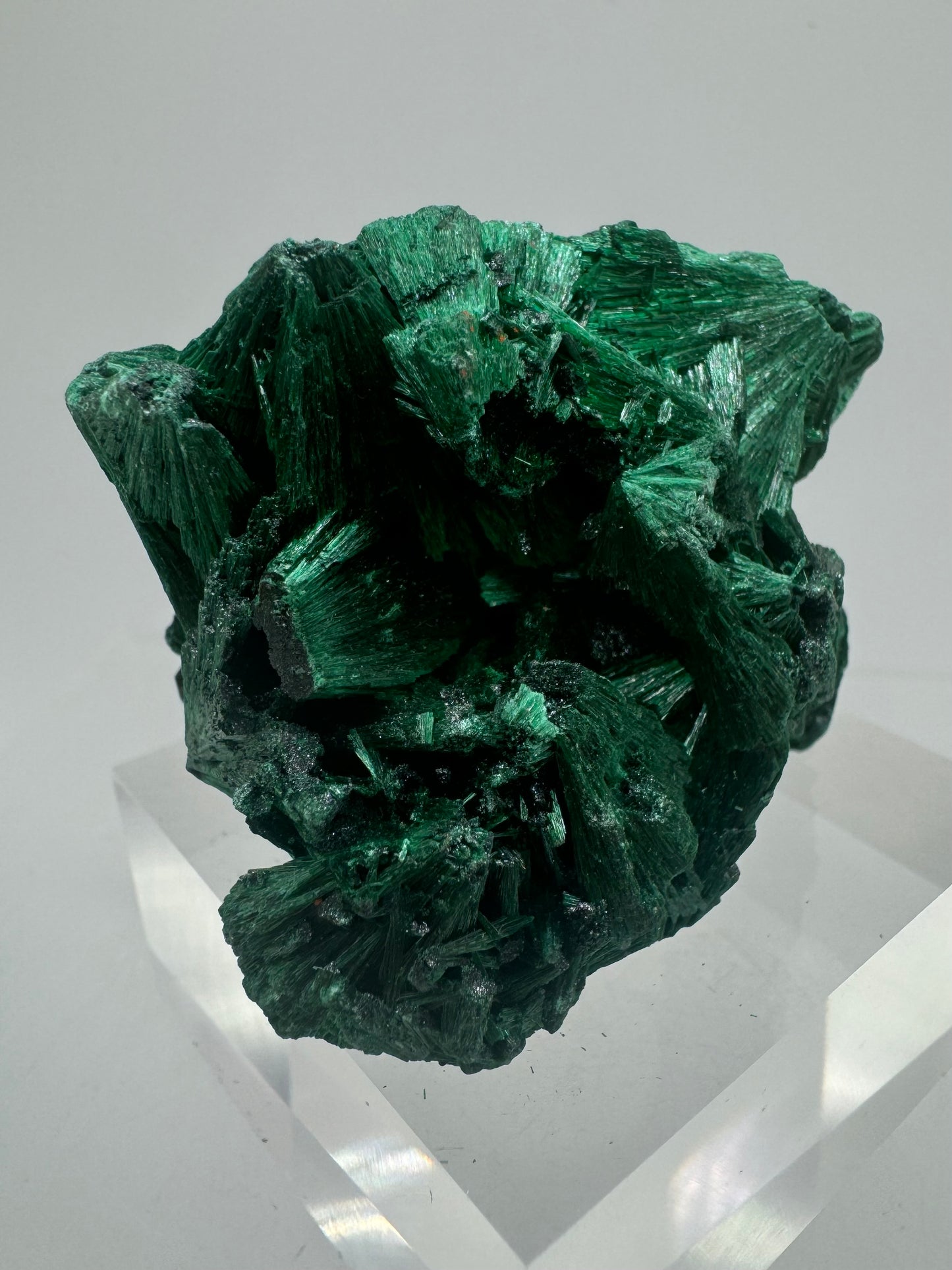 Malachite Display Specimen. Silky Malachite Cluster. High Quality Velvet Malachite From The Congo