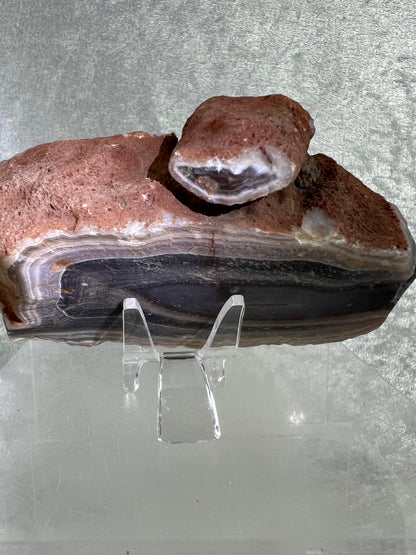 Red Sashe River Agate Freeform. Large Semi Polished Freeform From Zimbabwe. High Quality Rare Display Crystal