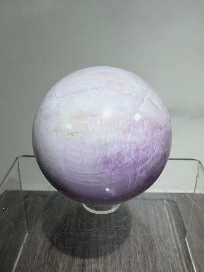 Kunzite Crystal Sphere. 50mm. Gorgeous Display Sphere. Beautiful Flash And UV Reactive