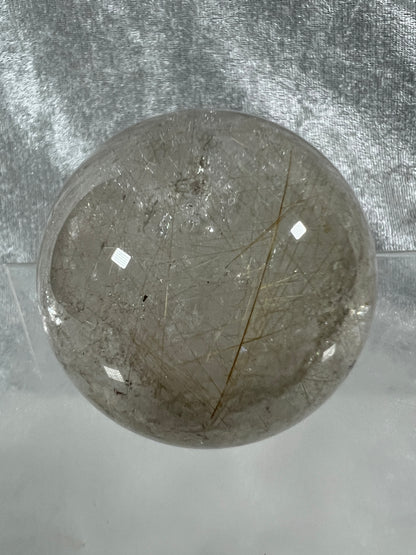 Rutile Quartz Sphere. 54mm. Gorgeous Golden Rutilated Quartz. Stunning Display Sphere