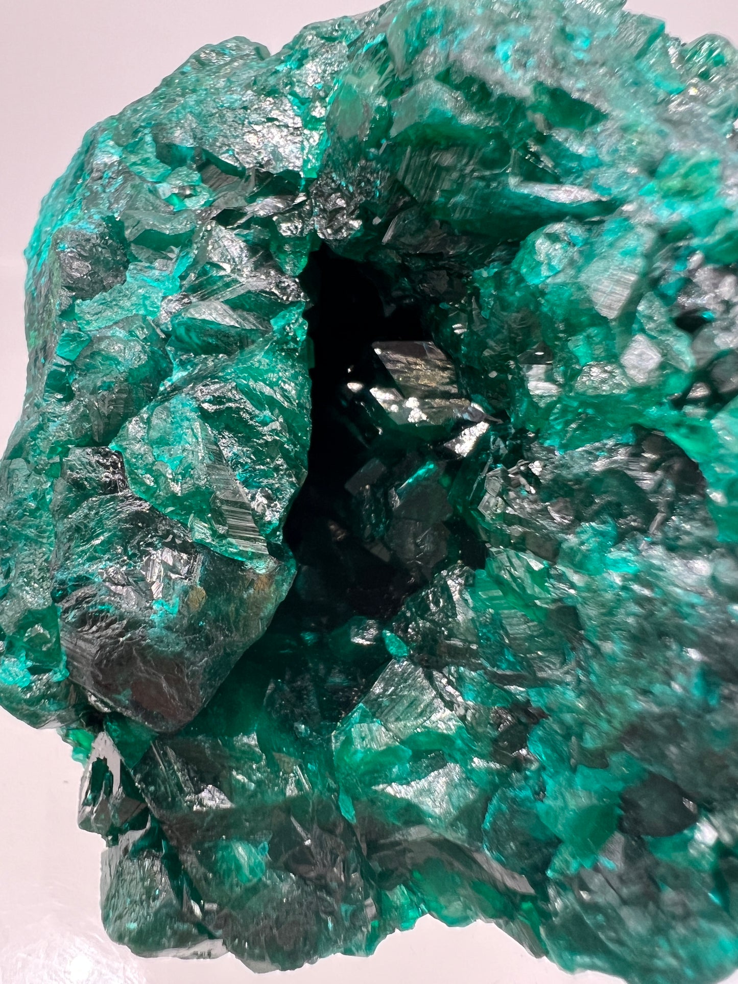 Dioptase Crystal Specimen. High Quality Flashy Mineral From The Congo. Gorgeous Colors And Cubes.
