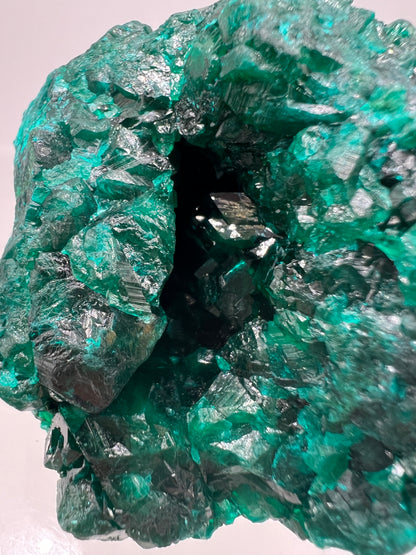 Dioptase Crystal Specimen. High Quality Flashy Mineral From The Congo. Gorgeous Colors And Cubes.
