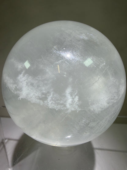 Clear Fluorite Sphere. 60mm. Very Rare Fluorite Display Crystal. High Quality Fluorite From China.