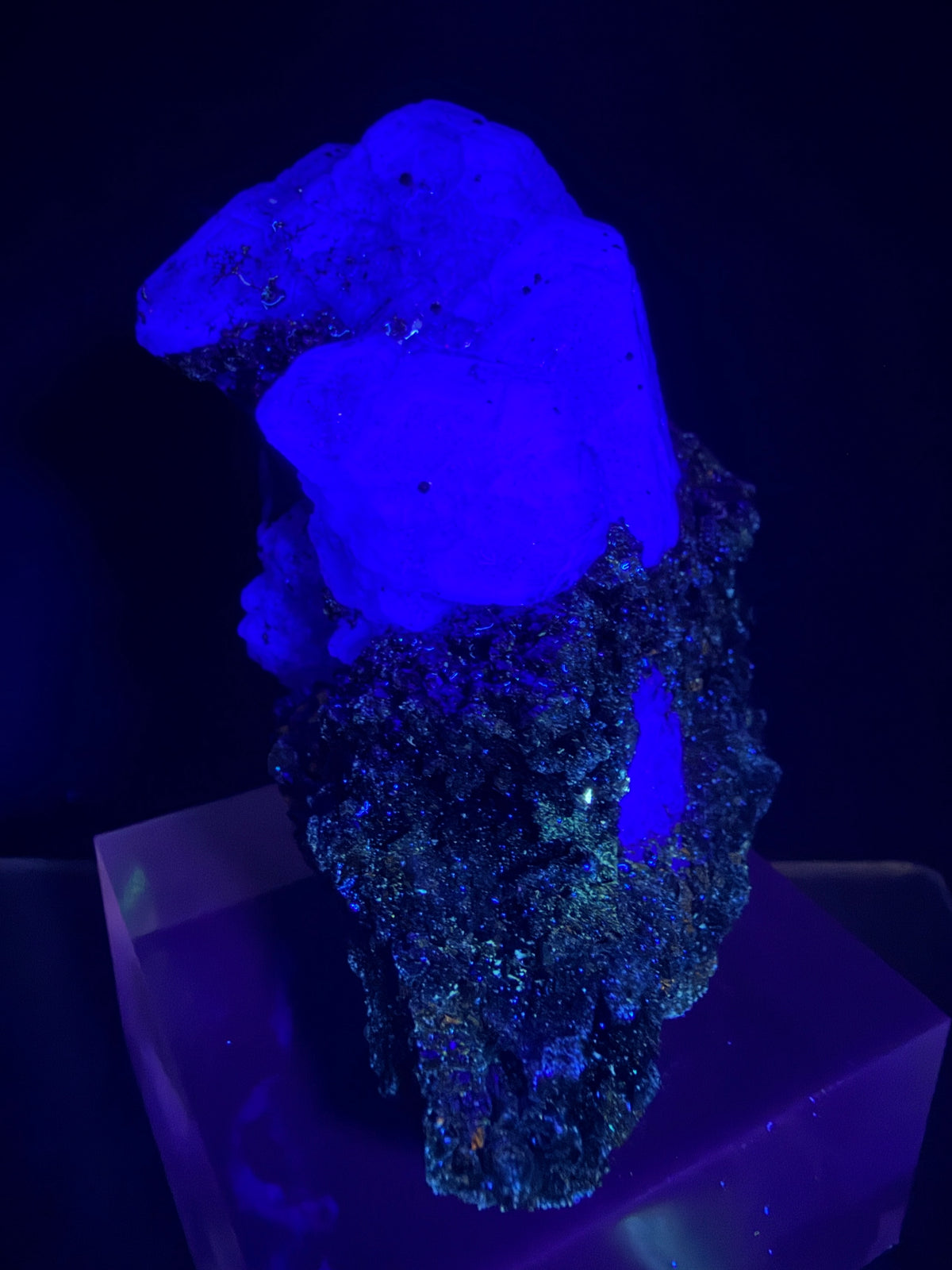 Green Fluorite And Pyrite Specimen From The Famous Milpo Mine In Peru. High Quality Rare Fluorite Specimen. Gorgeous Display Crystal