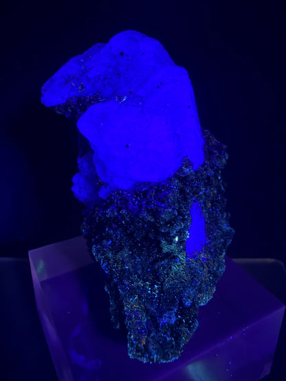 Green Fluorite And Pyrite Specimen From The Famous Milpo Mine In Peru. High Quality Rare Fluorite Specimen. Gorgeous Display Crystal