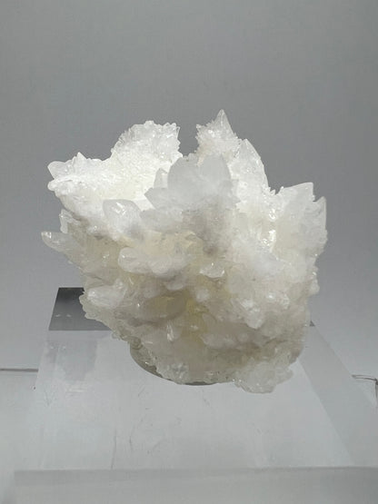 White Aragonite Crystal Specimen. Gorgeous UV Reactive Cave Calcite From Mexico.