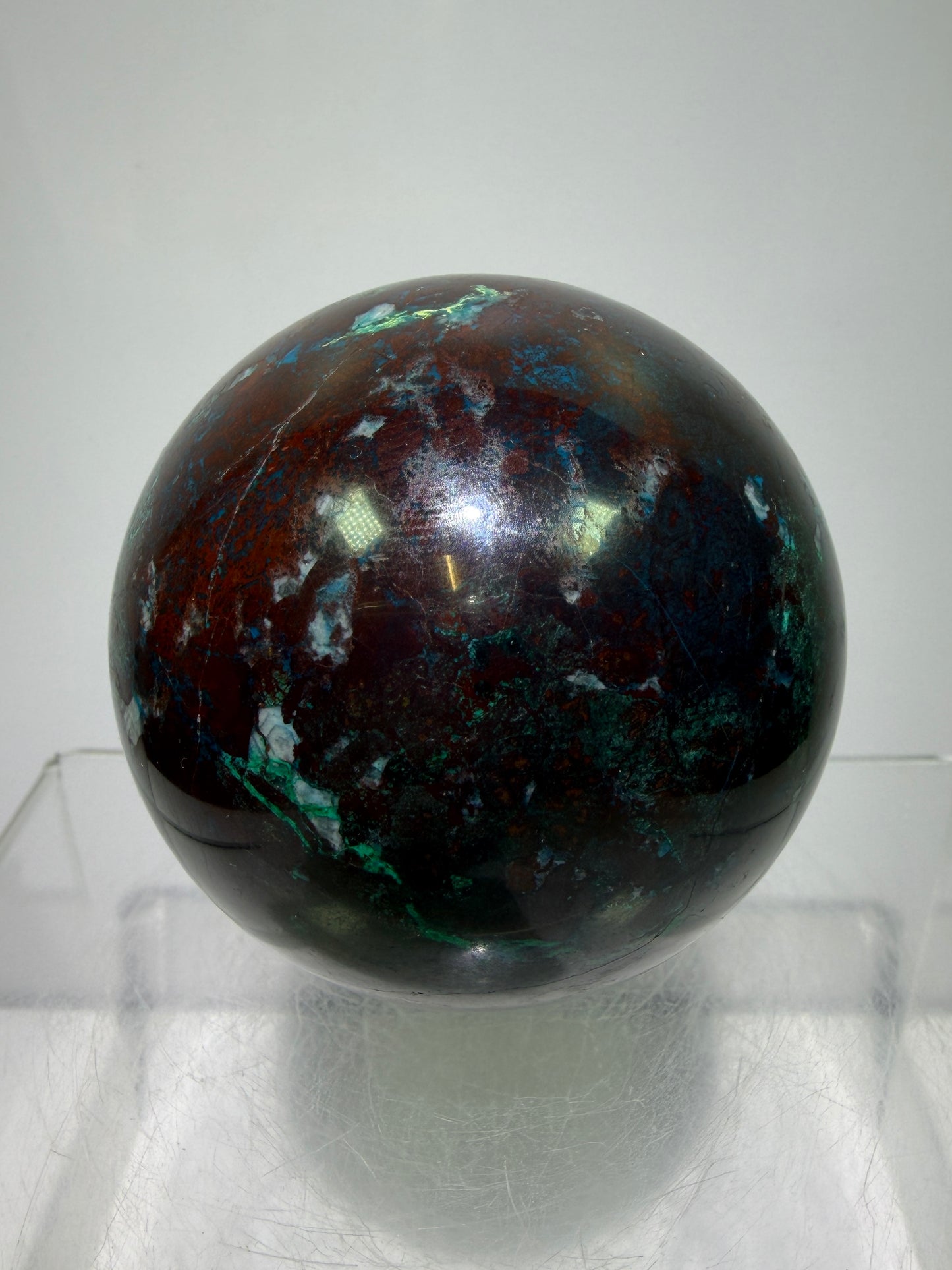Shattuckite Crystal Sphere. 61mm. Gorgeous Mixed Mineral From Namibia. Very Rare And Special Display Crystal.