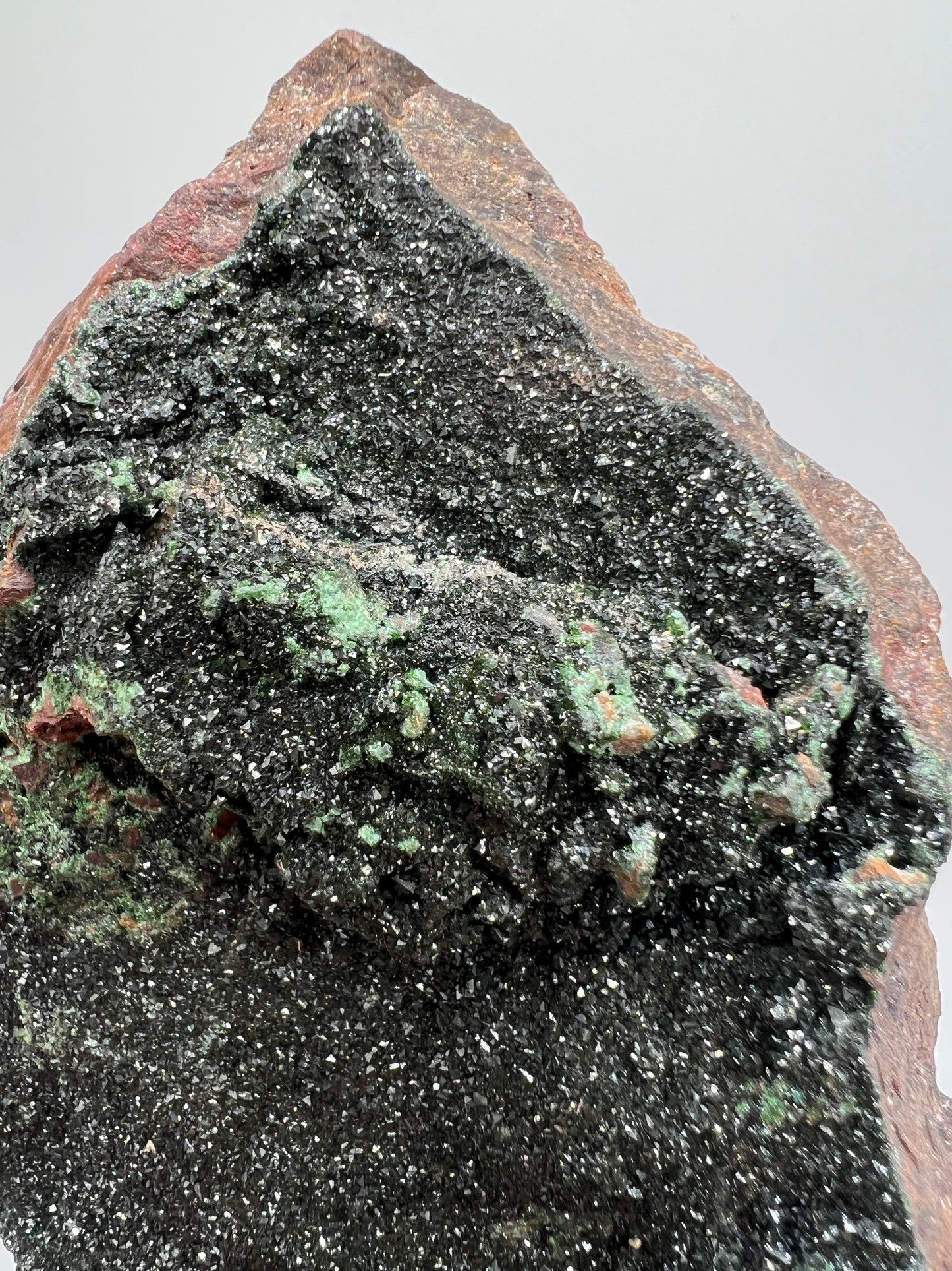 Libethenite Crystal Specimen. Rare Mineral Specimen With Malachite. Flashy Display Crystal