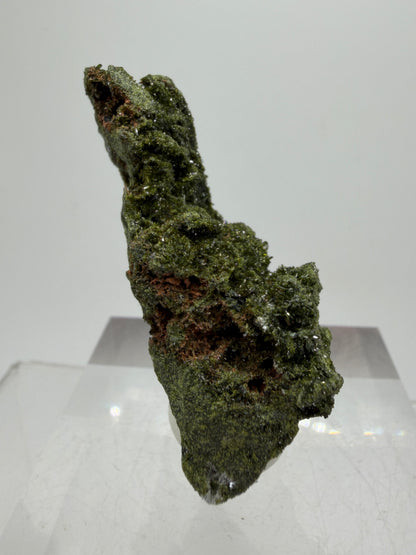 Turkish Epidote And Quartz Specimen. Gorgeous High Quality Forest Epidote. Amazing Flash And Sparkle!