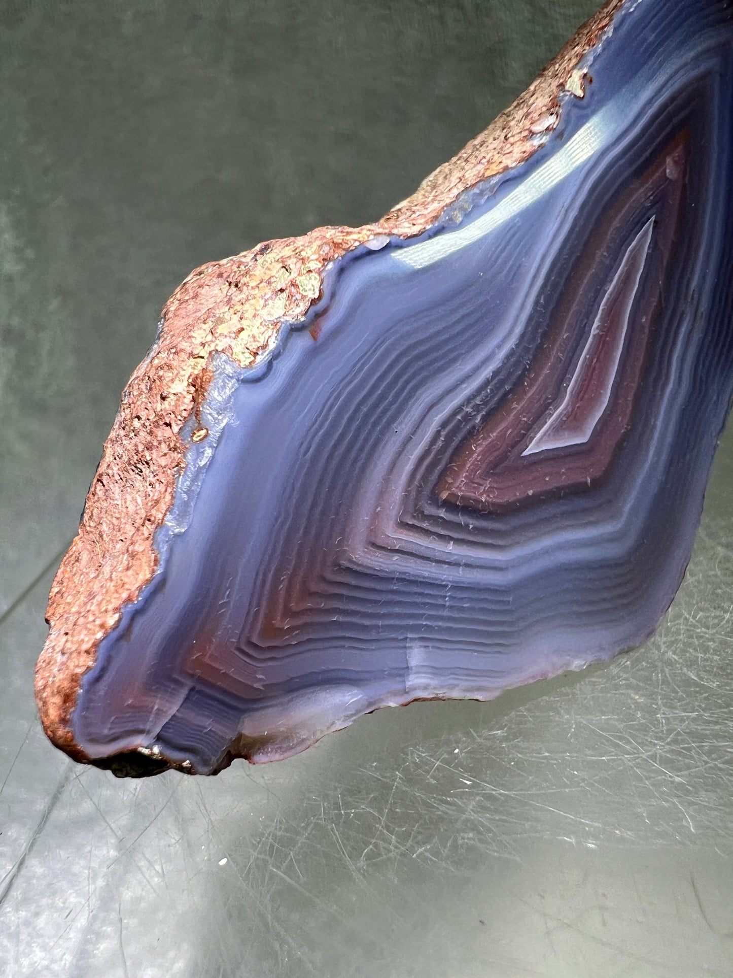 Red Sashe River Agate Freeform. Incredible Semi Polished Freeform From Zimbabwe. High Quality Rare Display Crystal
