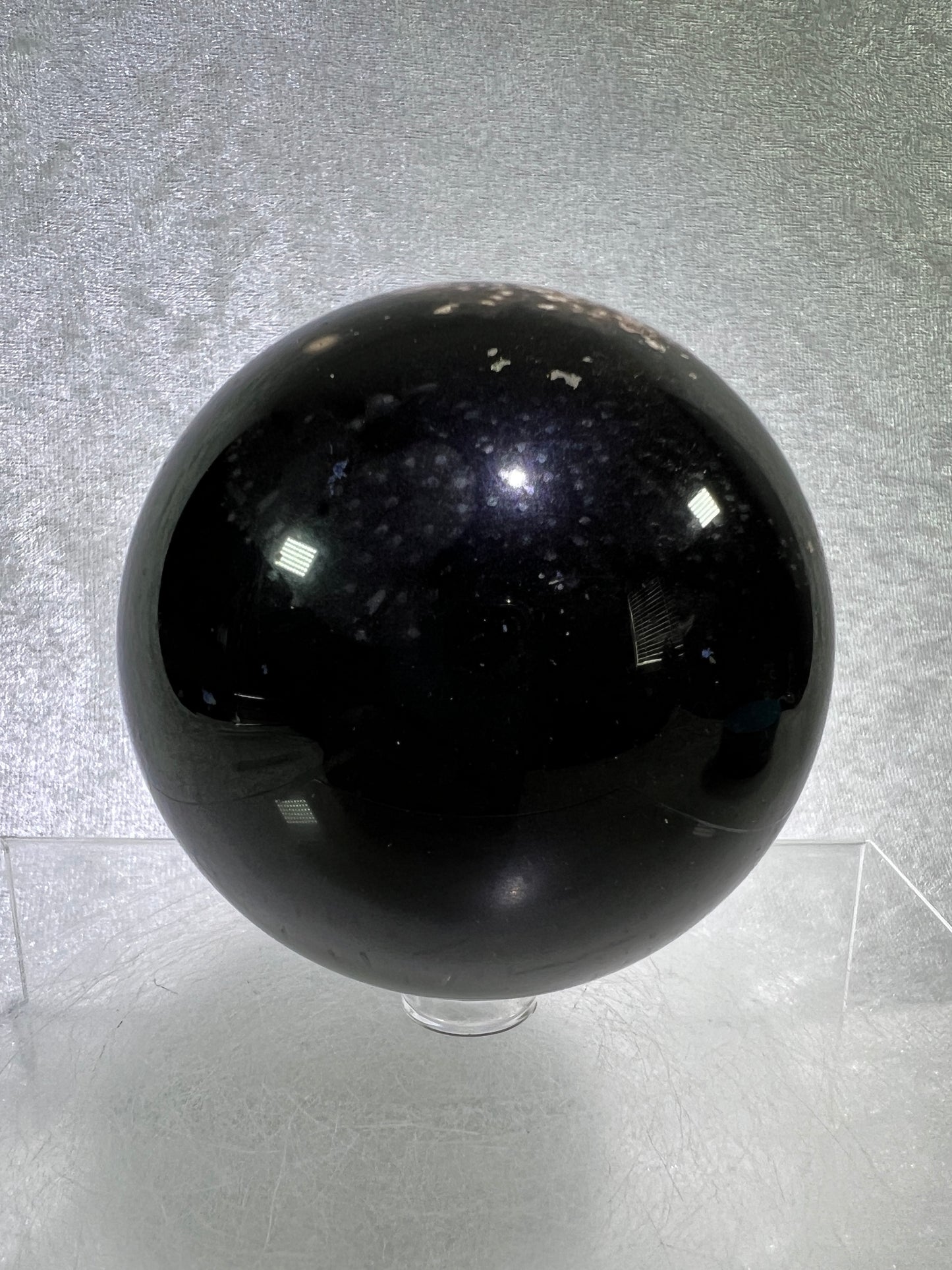 Palm Root Agate Sphere. 76mm. Incredible Fossilized Black Palm Root Agate. Very High Quality Crystal Sphere.