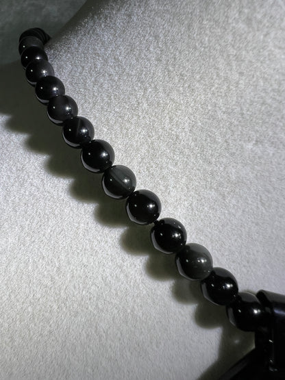 Rainbow Obsidian Pendant. Gorgeous Teardrop Cabochon. Custom Made Beaded Necklace. High Quality Jewelry