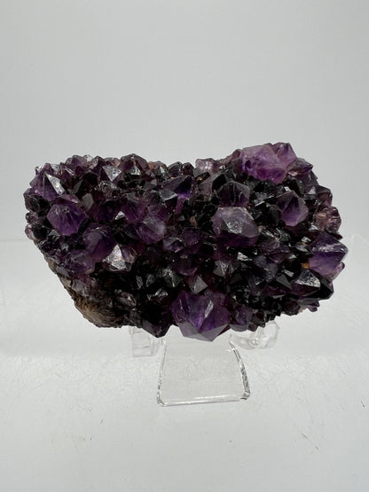 Amethystos Crystal Specimen. Gorgeous Amethyst Cluster From South Africa. Rare Deep Purple Display Crystal