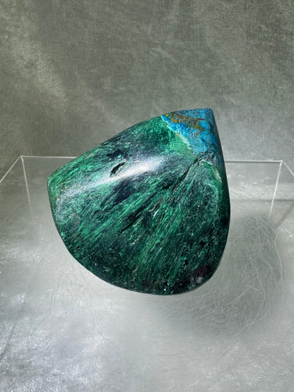 Shattuckite Polished Freeform. Gorgeous Blue Mineral From Namibia. Very Unique And Special Display Crystal.