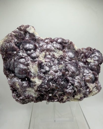 Botryoidal Lepidolite Specimen. Large Very Rare Mineral Cluster From Brazil. Lots Of Flash And Crystallization. Beautiful Color Contrasts.