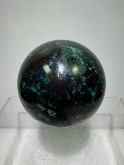Shattuckite Crystal Sphere. 61mm. Gorgeous Mixed Mineral From Namibia. Very Rare And Special Display Crystal.