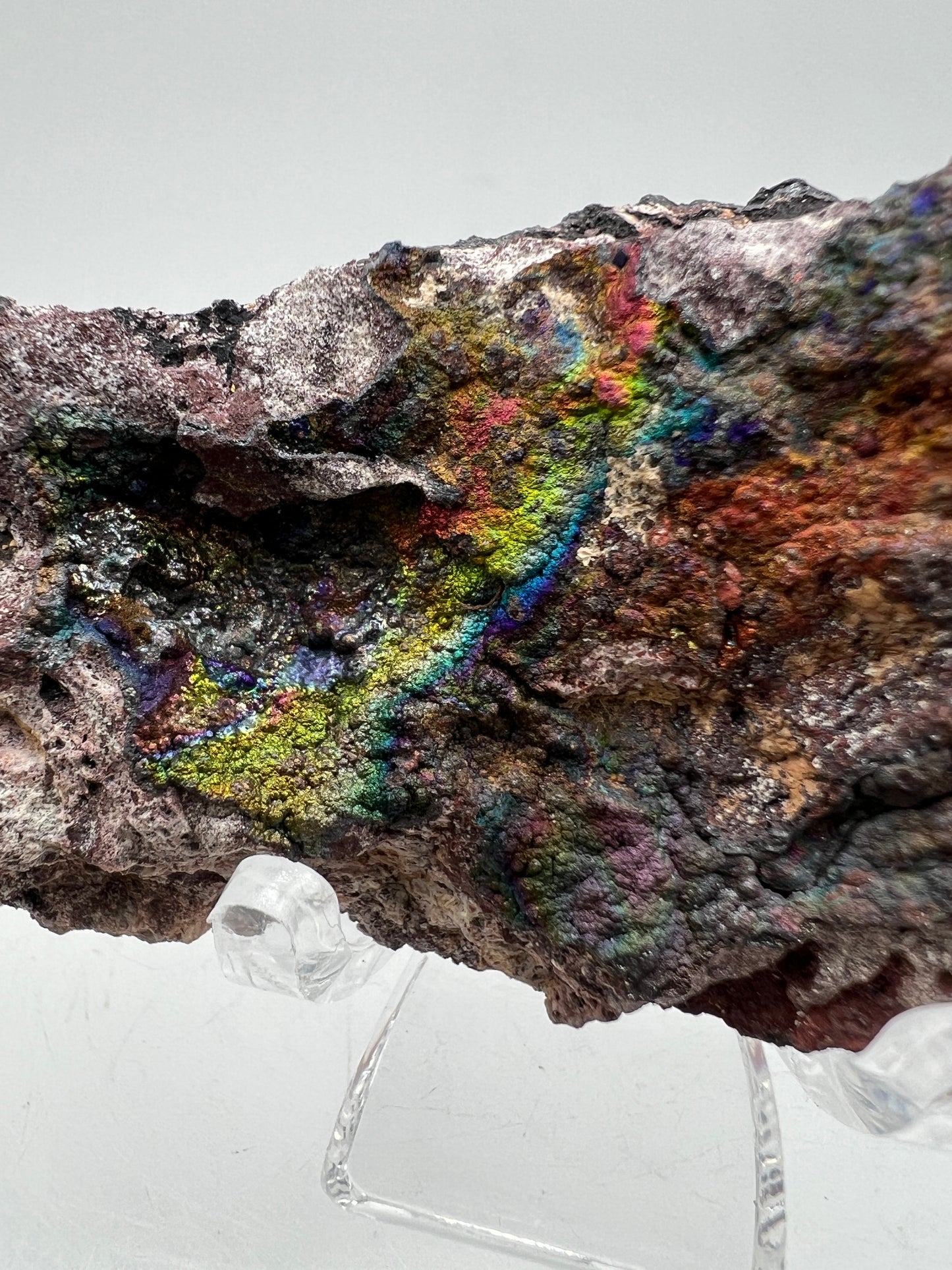 Turgite From Chihuahua, Mexico. Gorgeous Iridescent Rainbow Flash. Amazing Hematite Goethite Mineral Specimen.