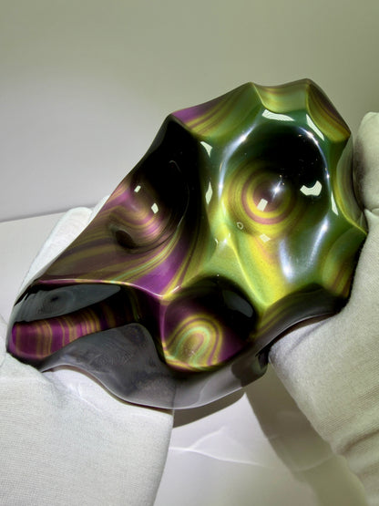 Rainbow Obsidian Freeform. Top Quality Large Statement Piece. Gorgeous One Of A Kind Display Crystal.