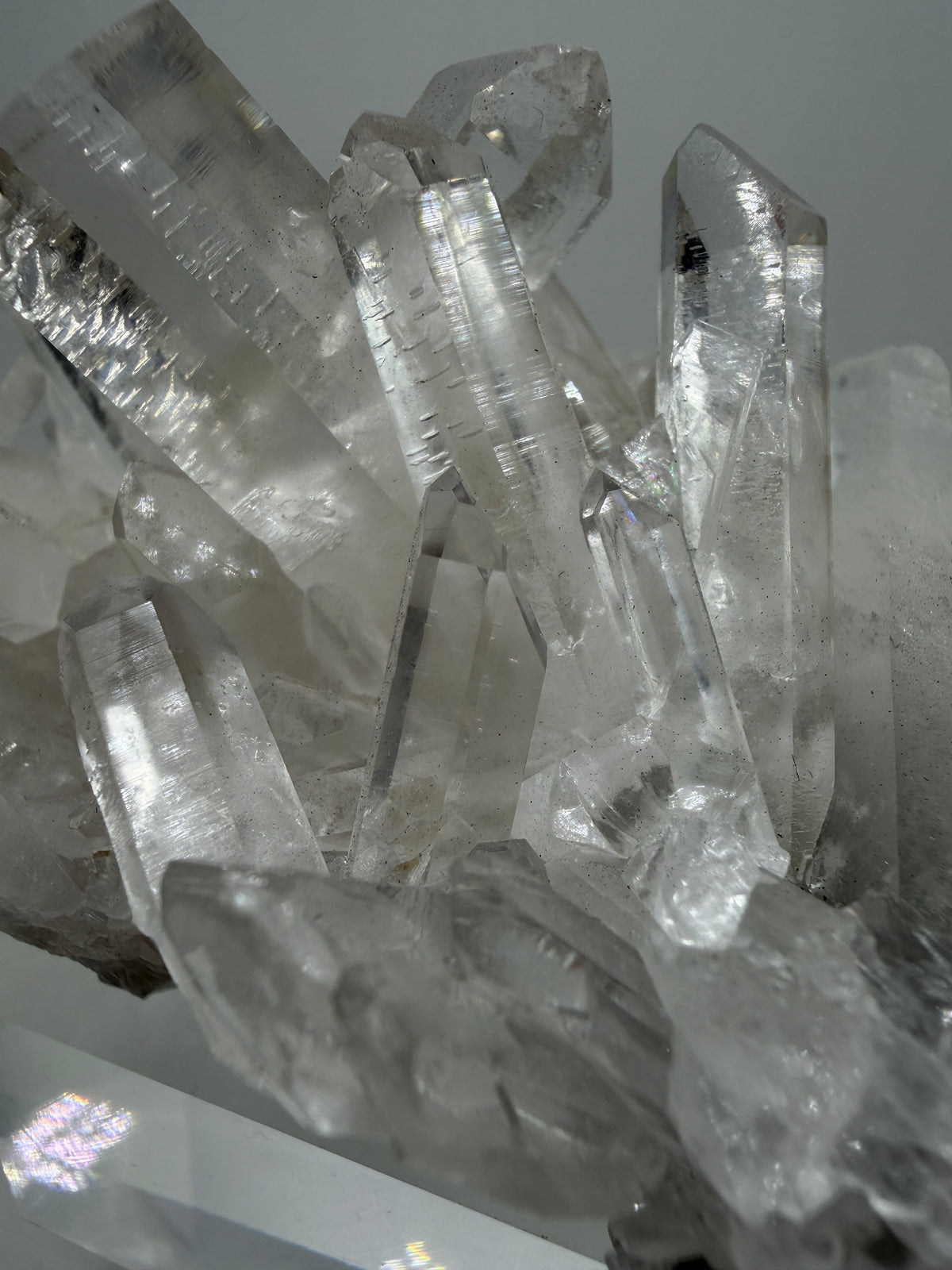 Clear Quartz And Beryl Cluster. Stunning Goshenite Specimen From Brazil. Rare High Quality Display Crystal