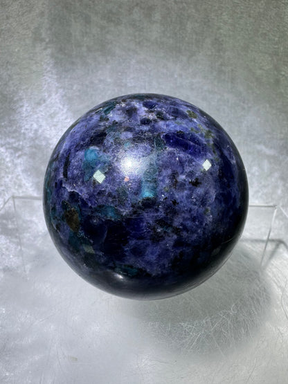 Iolite Crystal Sphere. 62mm. Beautiful Rare Water Sapphire From Madagascar. Amazing Rare Cordierite Display Sphere.