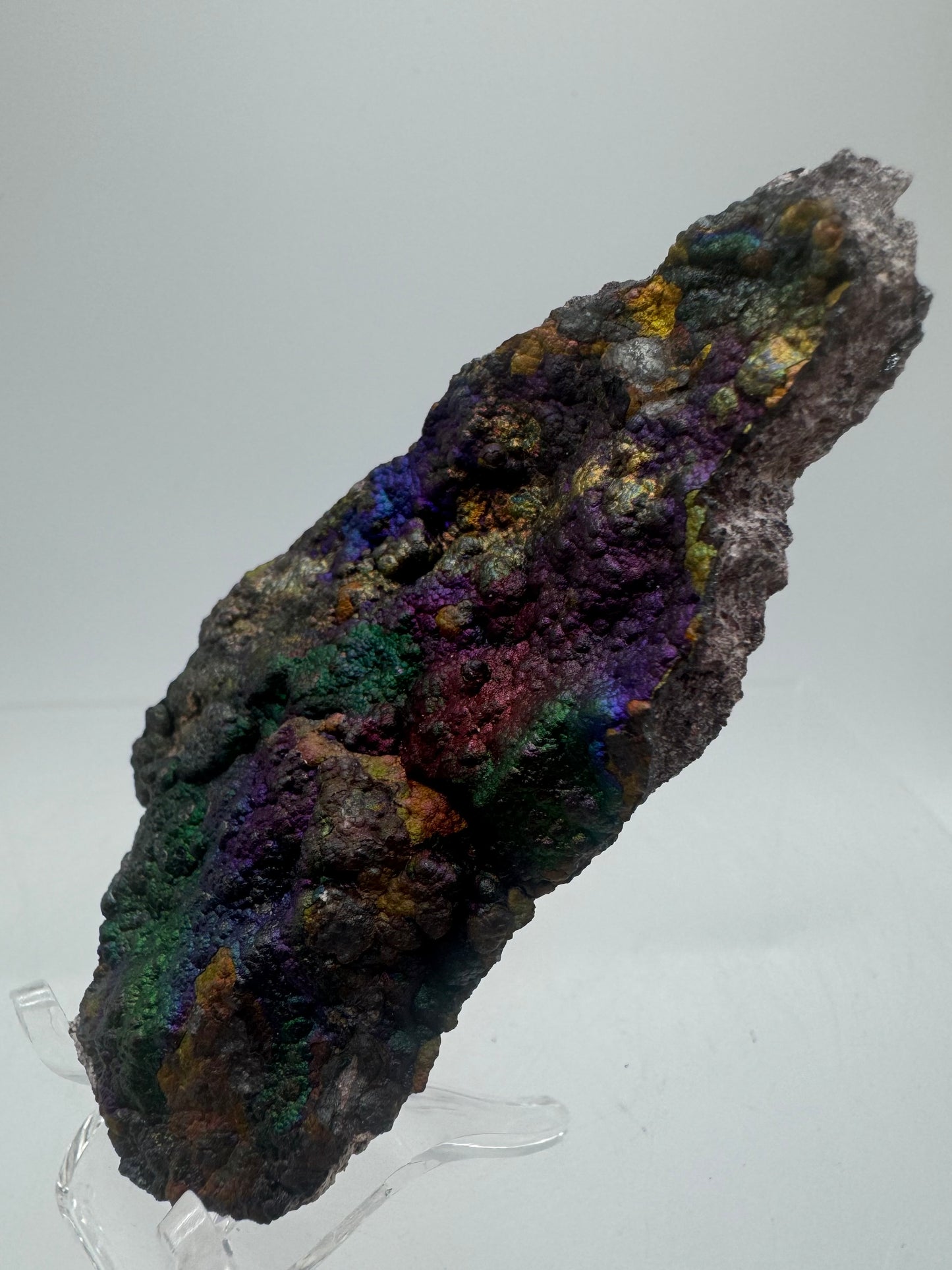 Turgite From Chihuahua, Mexico. Gorgeous Iridescent Rainbow Flash. Amazing Hematite Goethite Mineral Specimen.