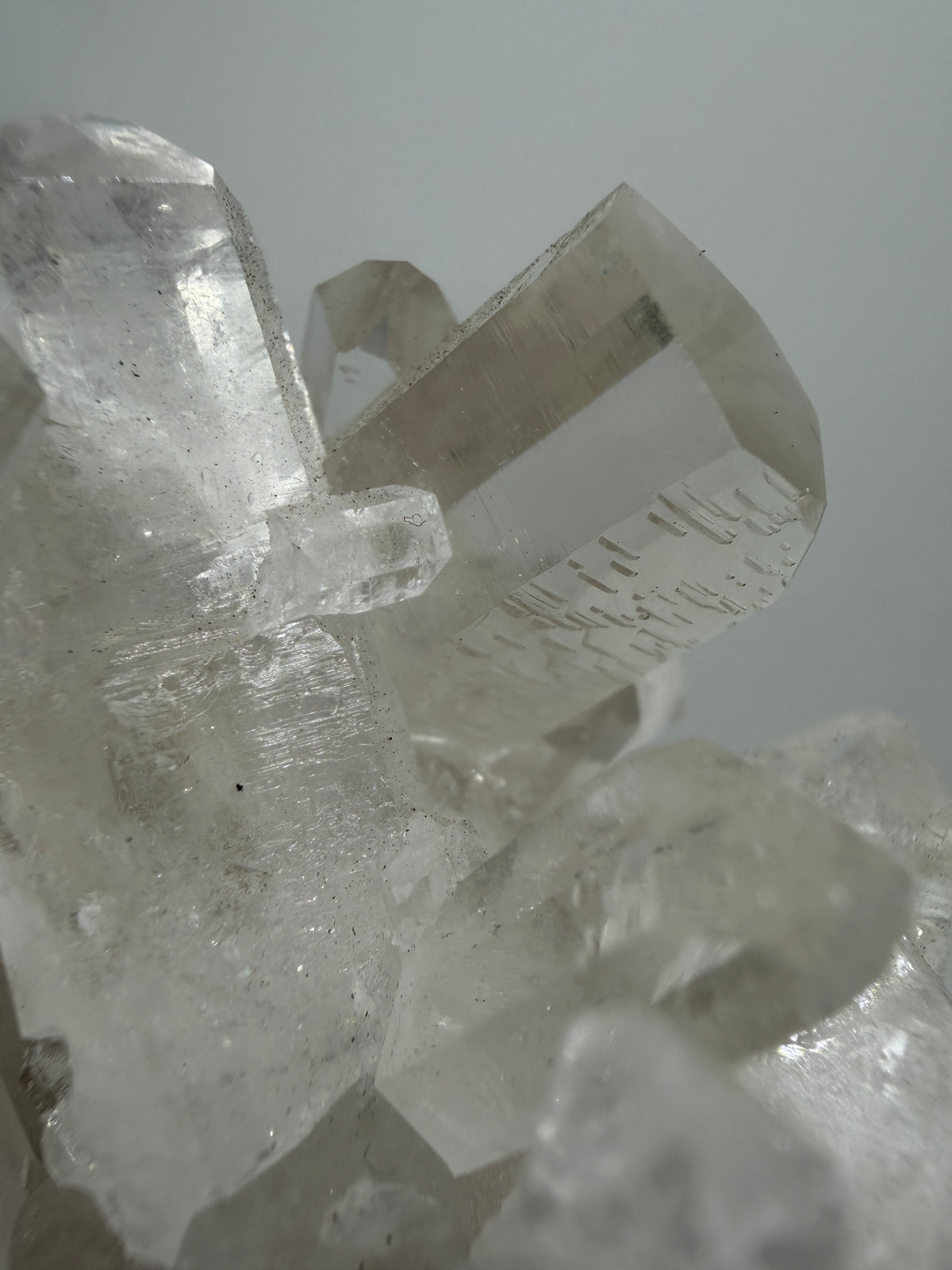 Clear Quartz And Beryl Cluster. Stunning Goshenite Specimen From Brazil. Rare High Quality Display Crystal