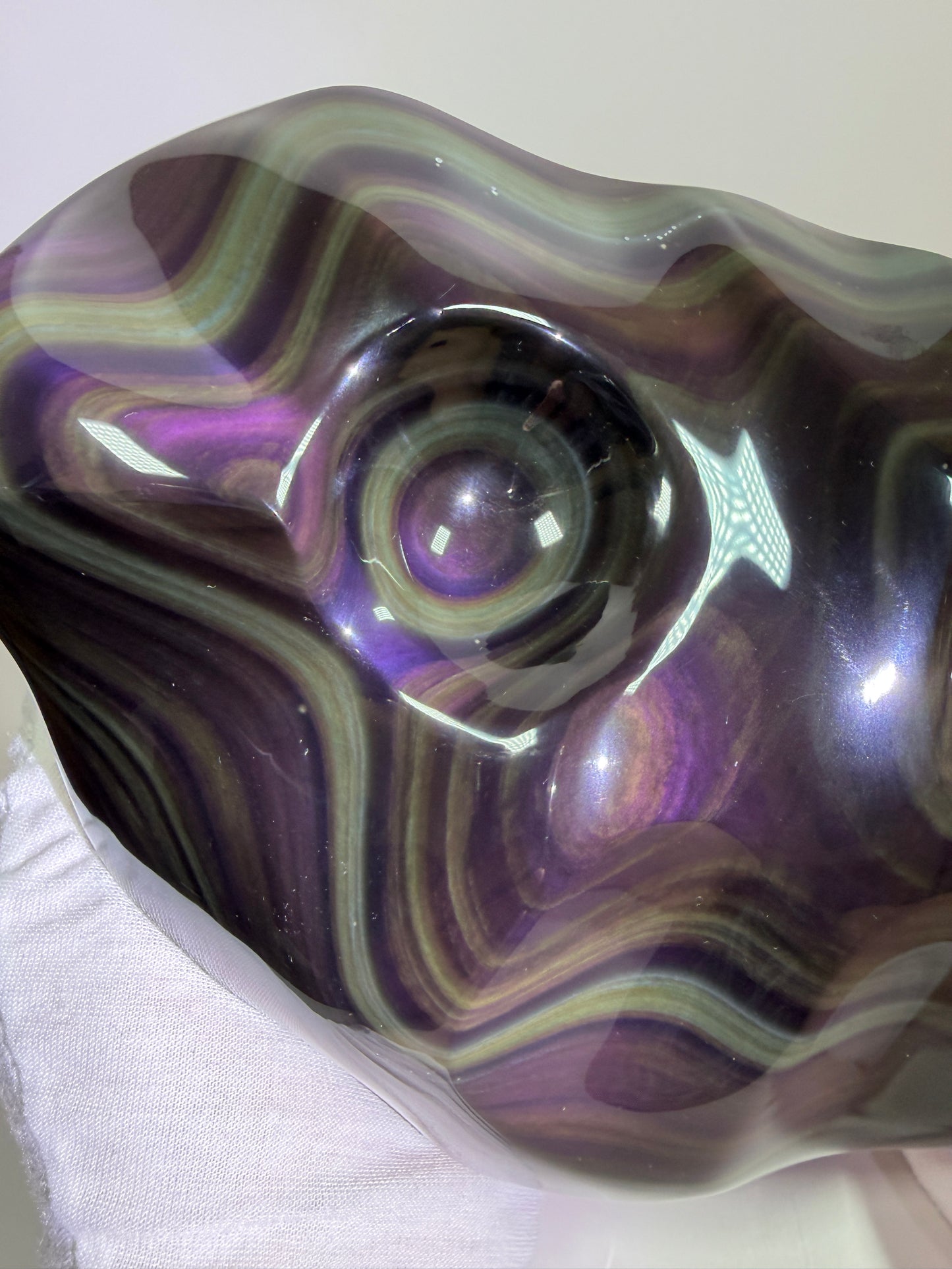 Rainbow Obsidian Freeform. Top Quality Extra Large Statement Piece. Gorgeous One Of A Kind Display Crystal.