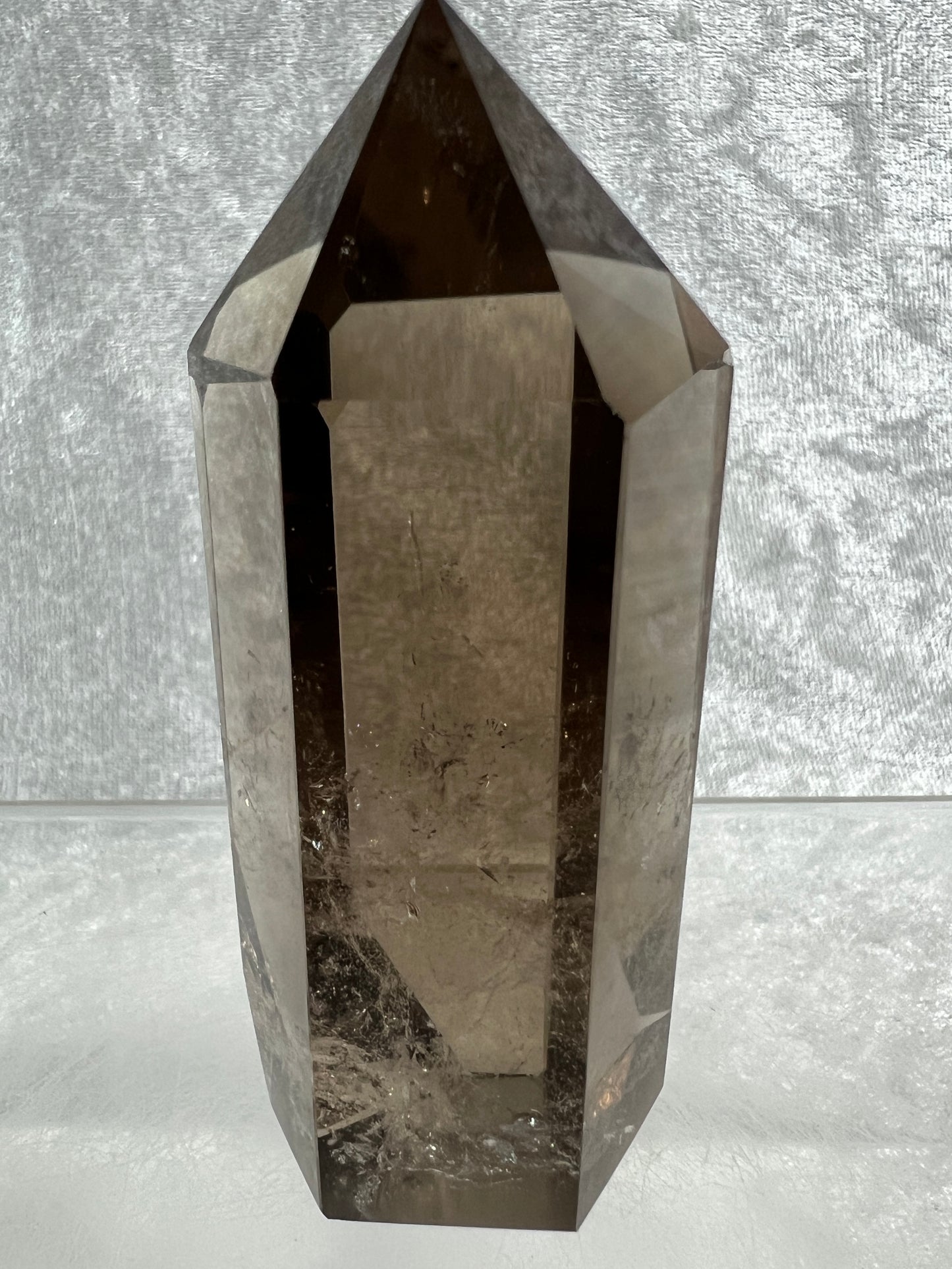 Smoky Quartz Tower. High Quality Tower From Madagascar. Beautiful Rainbows With Excellent Clarity.