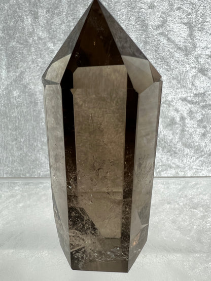 Smoky Quartz Tower. High Quality Tower From Madagascar. Beautiful Rainbows With Excellent Clarity.