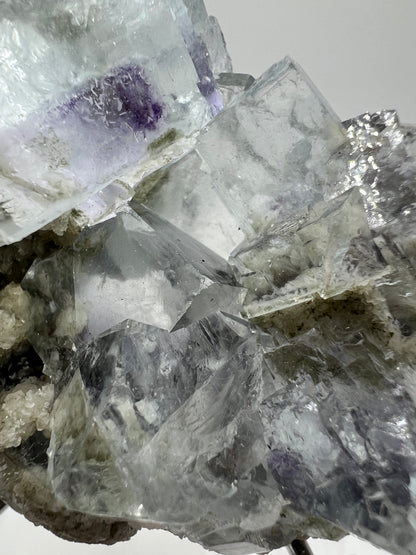 Fluorite Display Specimen. World Famous Yaogangxian Fluorite Cubes. Amazing Clear Porcelain Fluorite Cubes. High Quality Mineral Specimen.