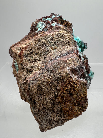 Chrysocolla And Malachite Specimen. Druzy Chrysocolla From Likasi, Congo. Gorgeous Display Crystal.