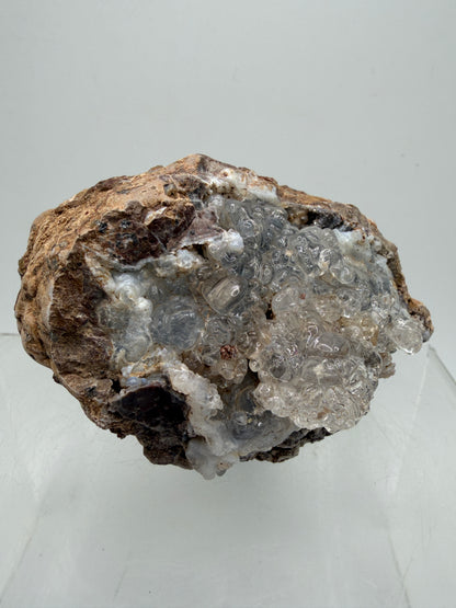 Hyalite Opal Geode. Amazing Rare Large Specimen From Mexico. Stunning Bright Green UV Reaction.