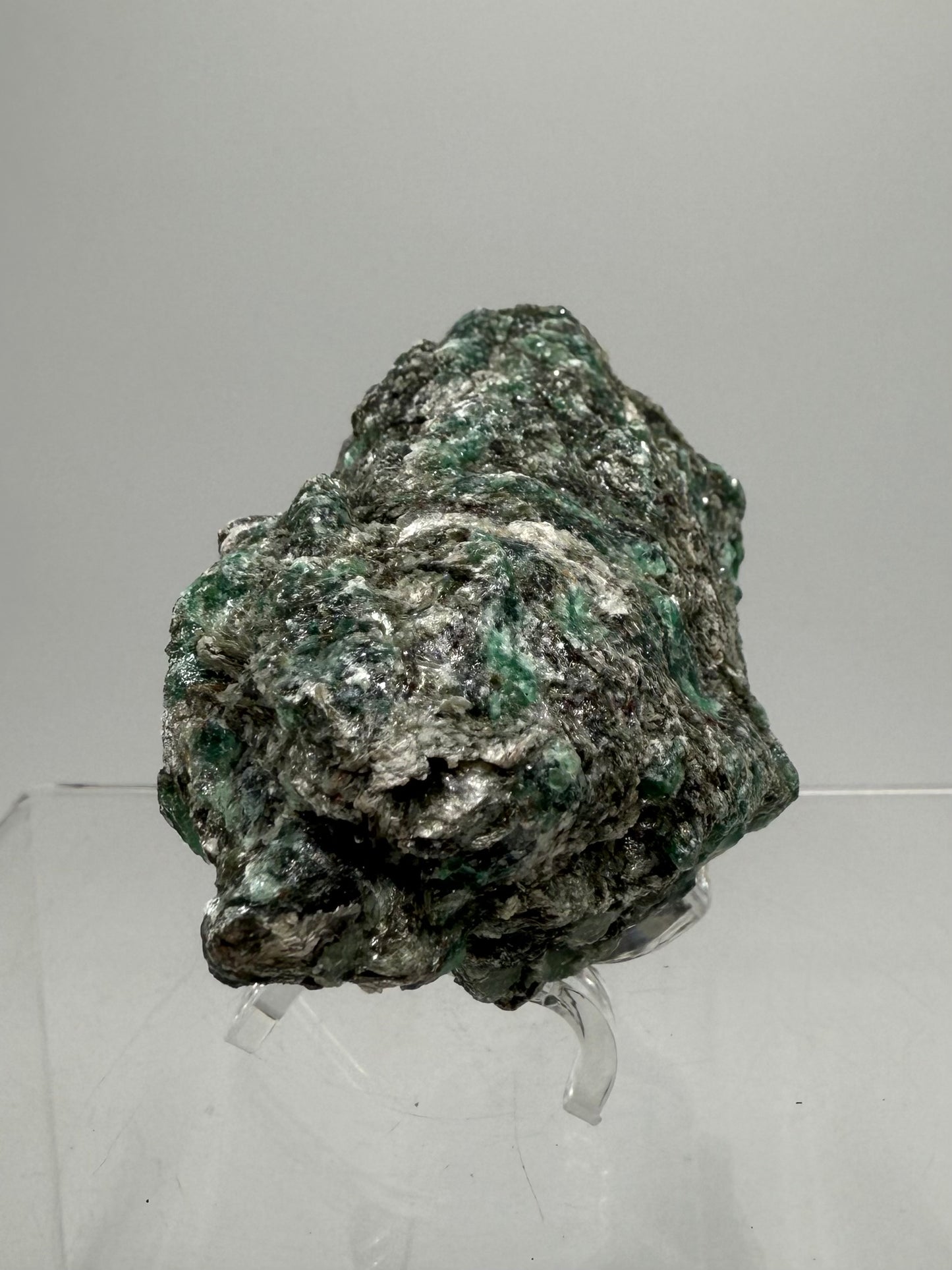 Emerald Mica In Matrix Specimen. Incredible Chrome Muscovite From Zimbabwe. Beautiful One Of A Kind Rare Crystal