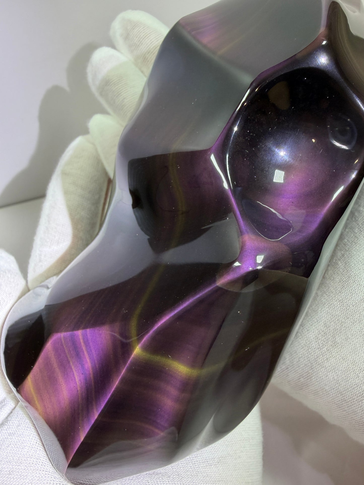 Rainbow Obsidian Freeform. Gorgeous One Of A Kind Display Crystal. Very High Quality Crystal.