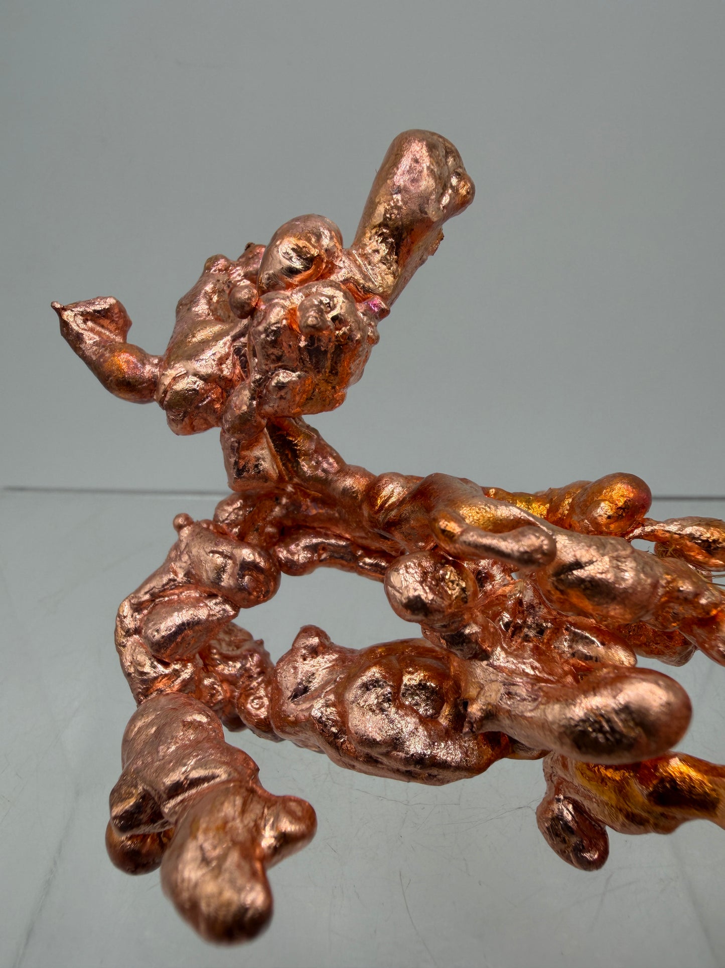 Copper Specimen From Michigan. Sculptured Copper Art Collectors Piece. One Of A Kind Display