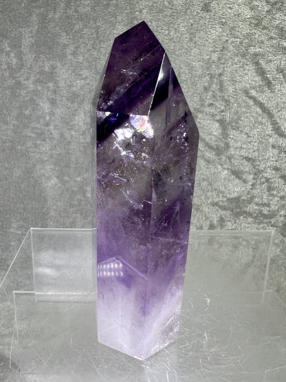 Phantom Amethyst Tower. Gorgeous Amethyst With Amazing Rainbows. High Quality Rare Crystal.